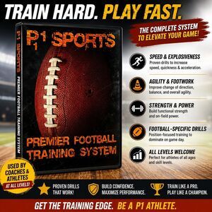 P1 Sports Premier Football Training System DVD Speed Agility Strength Coaching